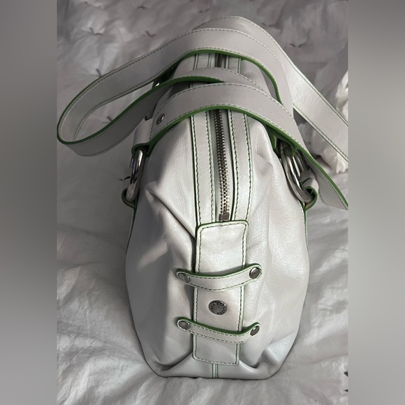 Shimmery White Satchel Bags Purses. elliott lucca handbags - Picture 3 of 7